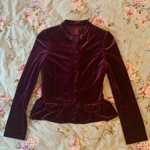 Purple Velvet Victorian Style Jacket